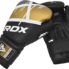 RDX Guantes de Boxeo F7 Ego - Negros/Dorados - 12OZ - Imagen 4
