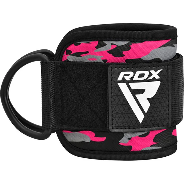 RDX Correas de tobillo para máquina de cables de gimnasio - A4 (Militar Rosado)