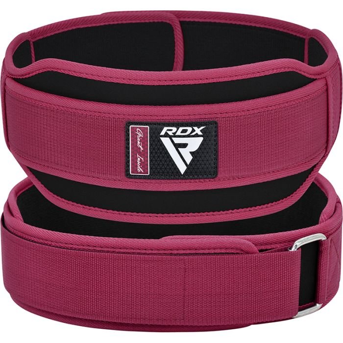 RDX Cinturón Levantamiento De Peso RX5 - Rosa -Talla S