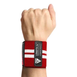 RDX Venda Levantamiento de Peso - Soporte de Muñeca - W4 - Rojo - Talla S