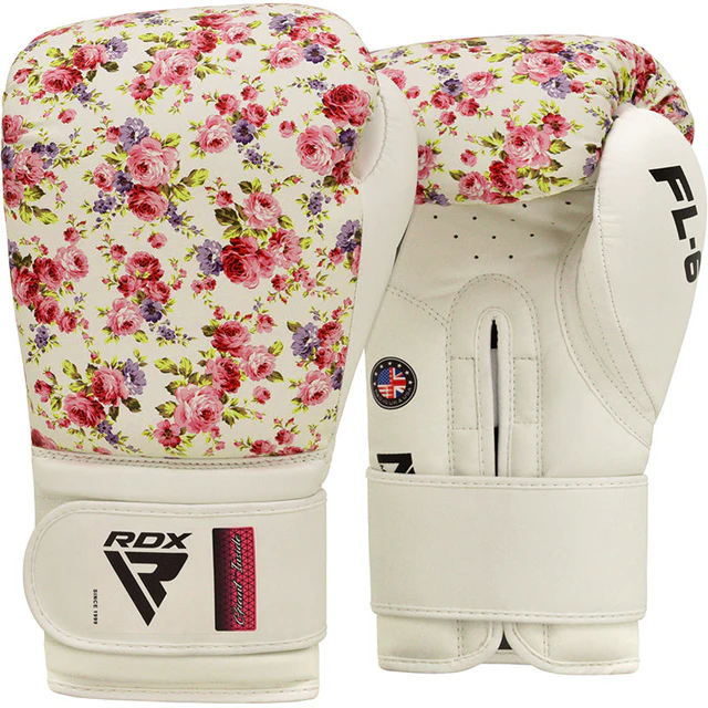 RDX Gauntes de Boxeo FL6 Floral Blanco 10oz