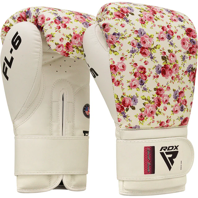 RDX Gauntes de Boxeo FL6 Floral Blanco 10oz - Imagen 5
