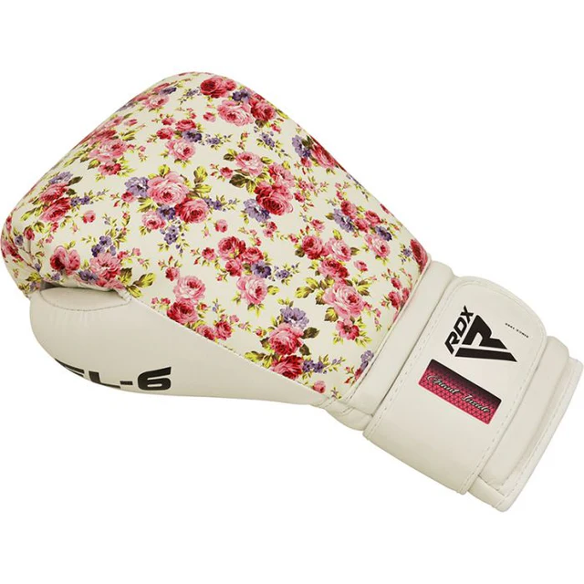 RDX Gauntes de Boxeo FL6 Floral Blanco 10oz - Imagen 4