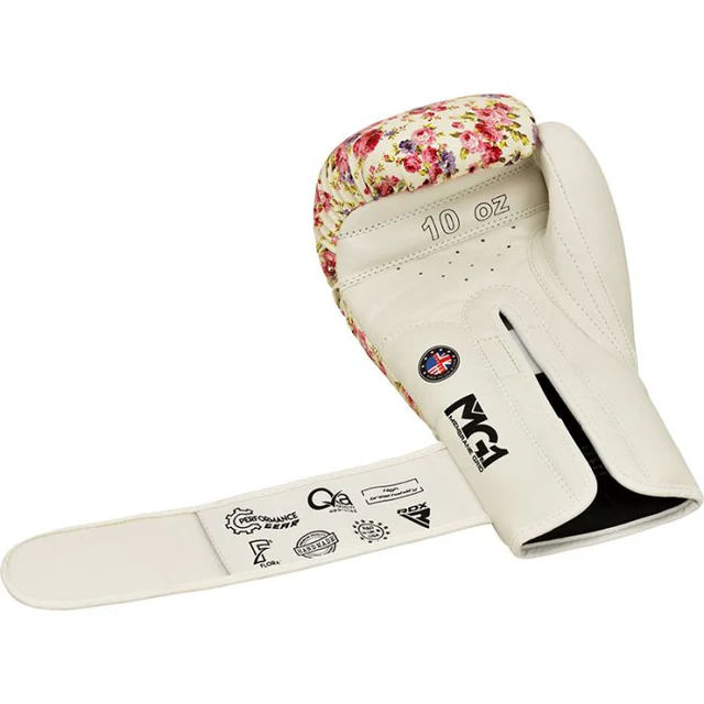 RDX Gauntes de Boxeo FL6 Floral Blanco 10oz - Imagen 2